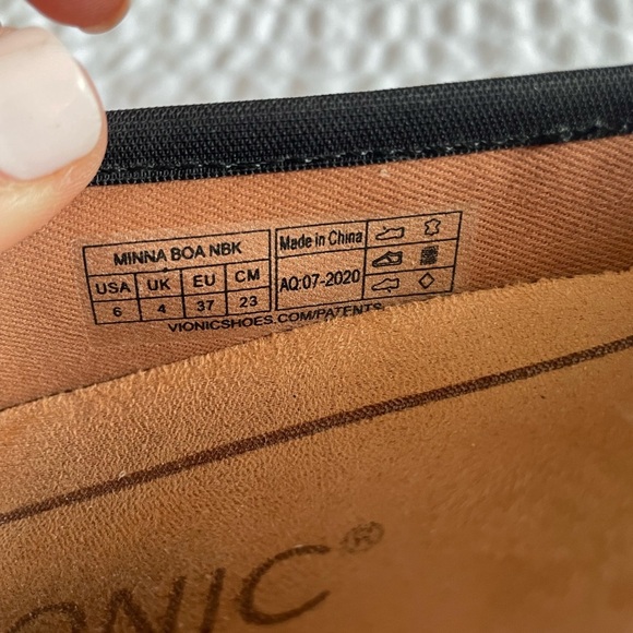 Vionic Minna Boa Ballet Flats Leather Ballerina Slip-on Size 6 37 Snake - Picture 10 of 10